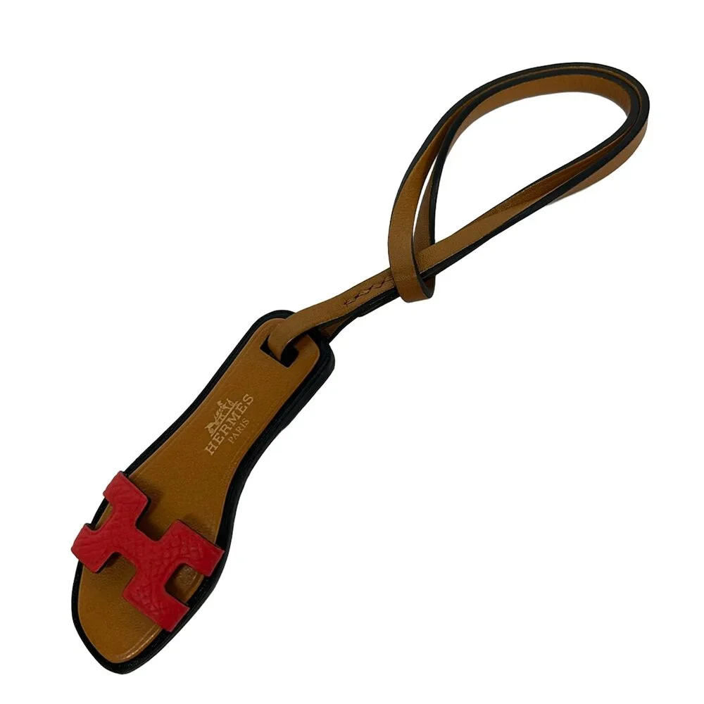 Hermès Oran Nano Charm Bag Charm Brown Red Veau Butler Veau Epsom